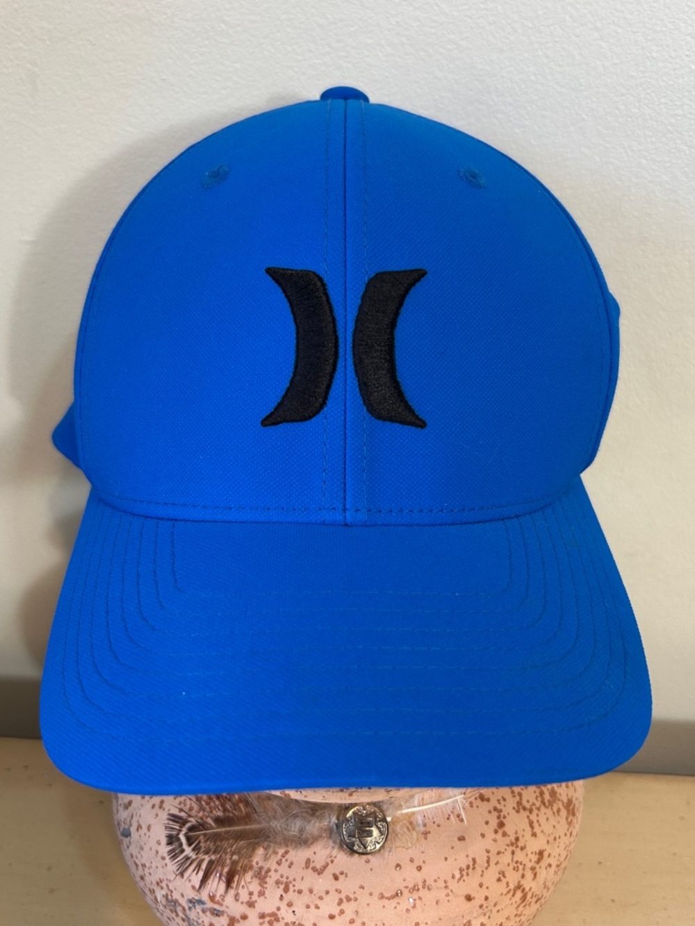 Hurley Blue & Black Logo Flex Fit Baseball Cap L/XL